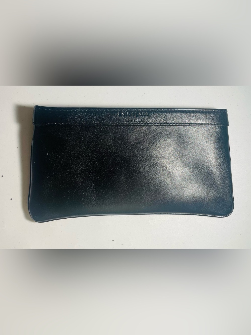 kate spade Black Leather Toiletry Pouch